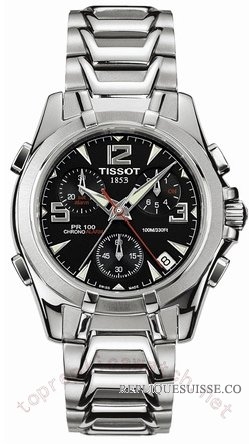 Tissot PR100X acier Chronographe Hommes T14.1.486.32 Montre Réplique