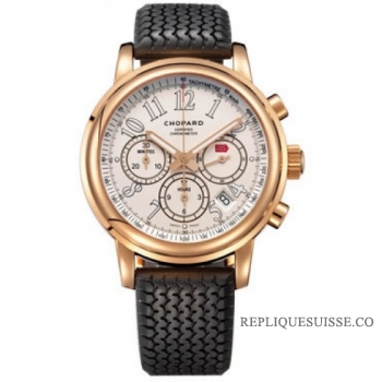 Chopard Mille Miglia Chronographe Cadran blanc 18k Or rose 161274-5002