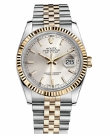 Réplique Rolex Datejust 36mm acier et Jaune or Argent Dial 116233 SSJ