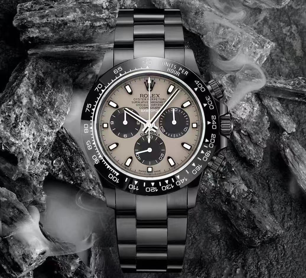 BLAKEN x Rolex Daytona Custom Black PVD Grey Dial 116519LN Model