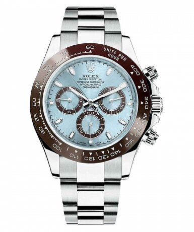 Réplique Cadran bleu Rolex Daytona Platinum Ice 116506 IB