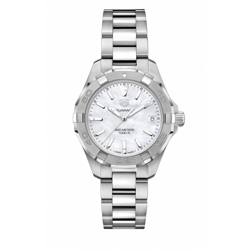 Copie Montre Tag Heuer Aquaracer blanc mere de Pearl Cadran dames WBD1311.BA0740