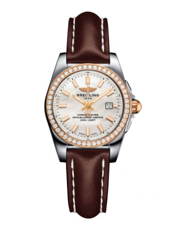 Breitling Galactic 29 Acier inoxydable / Or rose / Diamant / Perle / Veau (C7234853 / A791 / 484X / A12BA.1)