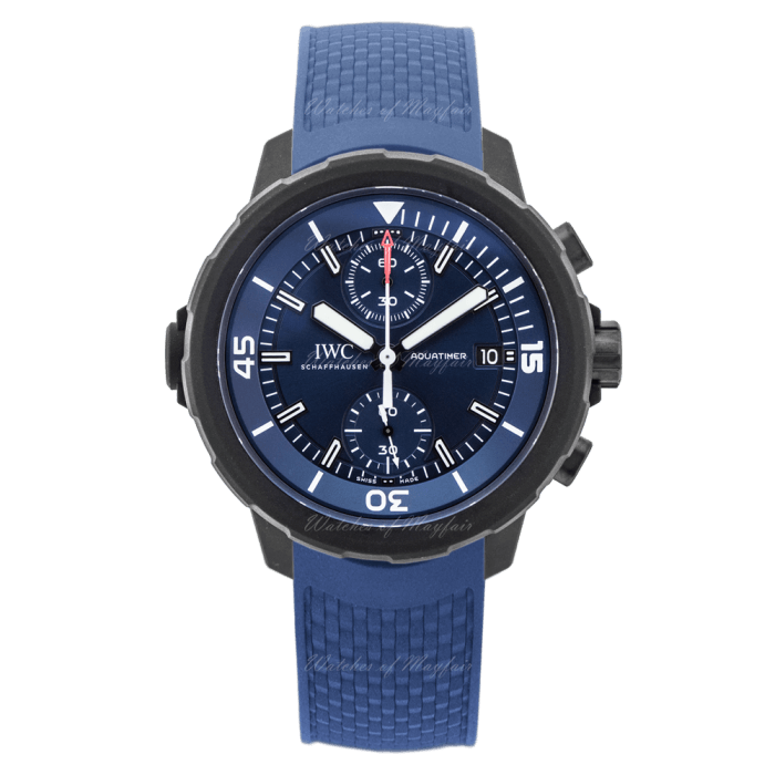 Réplique IWC Aquatimer Automatique Chronographe Edition Laureus Sport for Good Blue IW379507