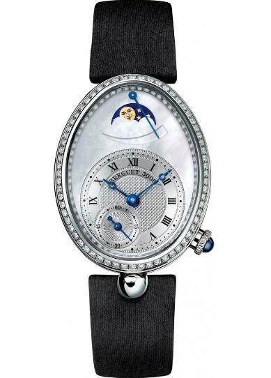 Réplique Breguet Reine De Naples Or Blanc 18K & Diamants Femme 8908BB/52/964/D00D