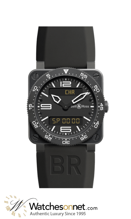 Bell Ross Aviation cadran noir PVD BR0392-AVIA-CA