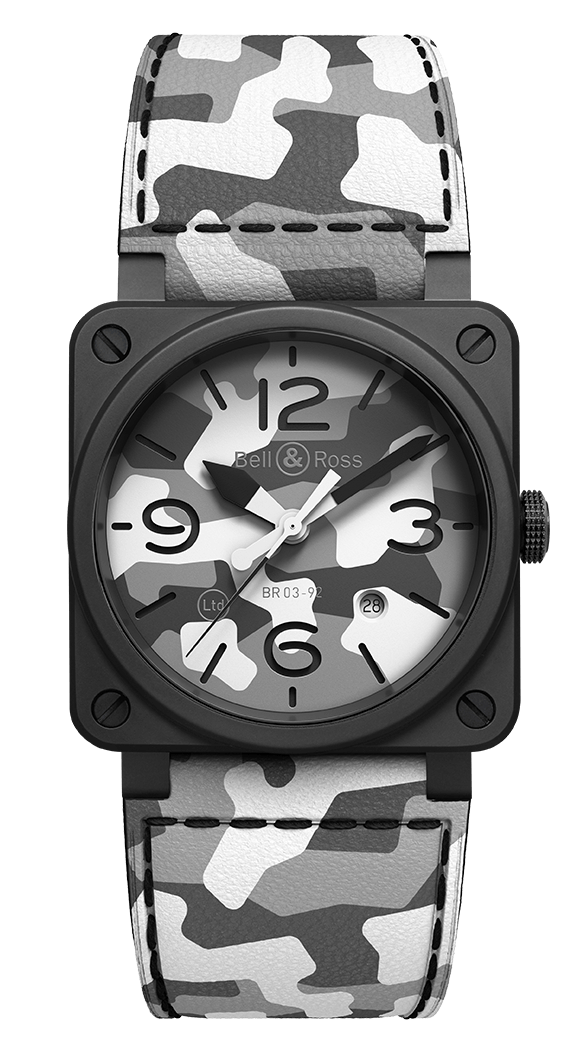 Bell Ross BR 03 92 Blanc Camo edition Limitee BR0392-CG-CE/SCA