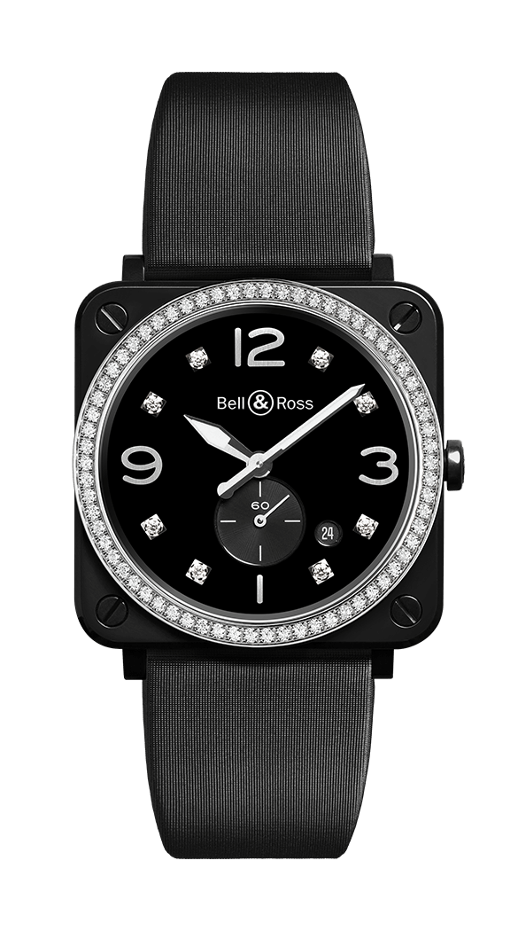 Bell Ross BR S Diamants Ceramique Noire 39mm BRS-BL-CES-LGD/SSA