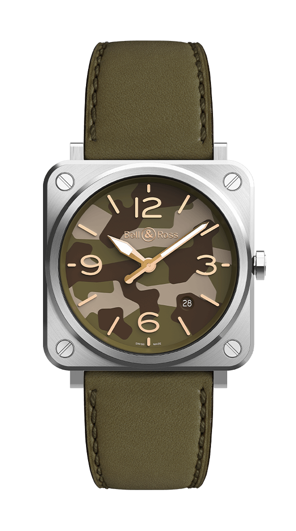 Bell Ross Instruments Vert Camo Montre BRS-CK-ST/SCA