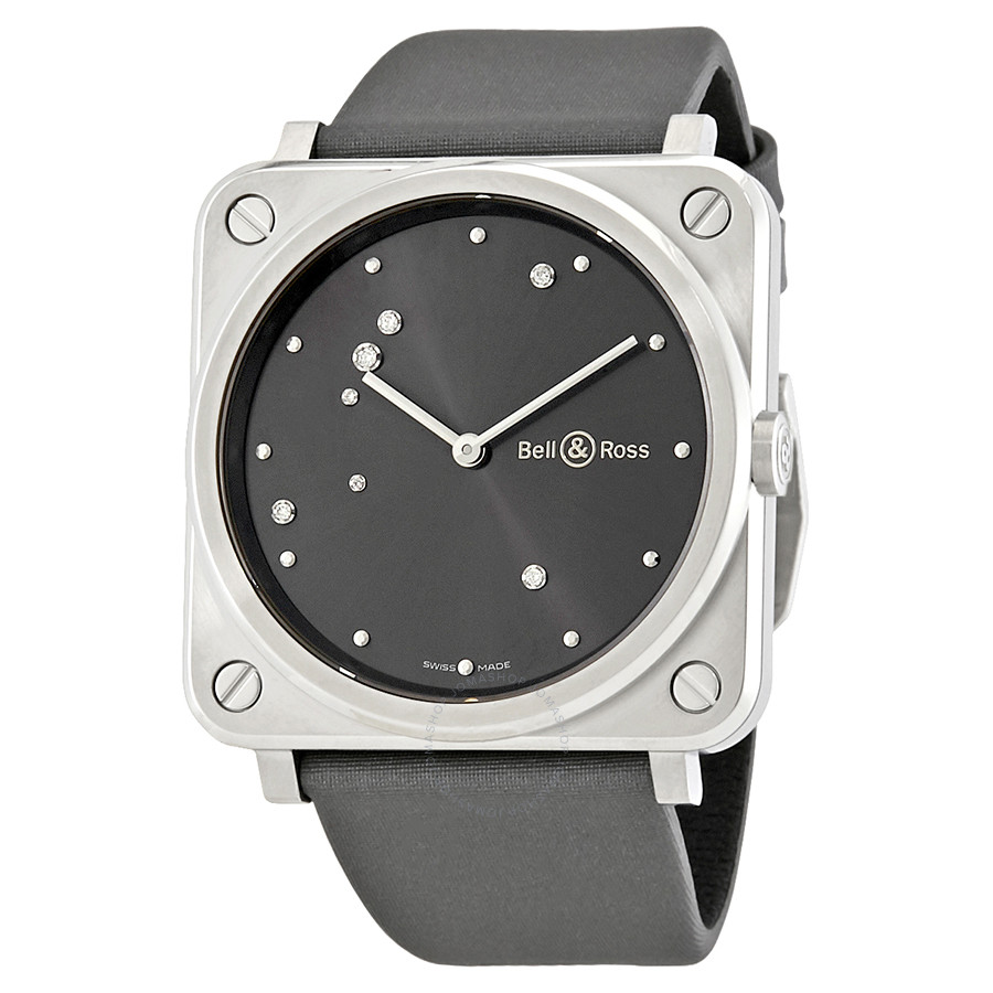 Réplique Montre Montre Bell & Ross Instrument BRS-ERU-ST/SCA BR-S Quartz Gris Diamant Aigle