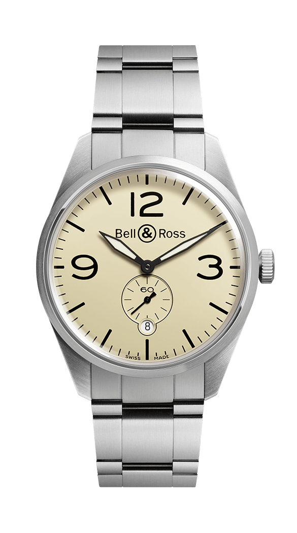 Bell Ross Vintage Original Beige Acier BRV123-BEI-ST/SST