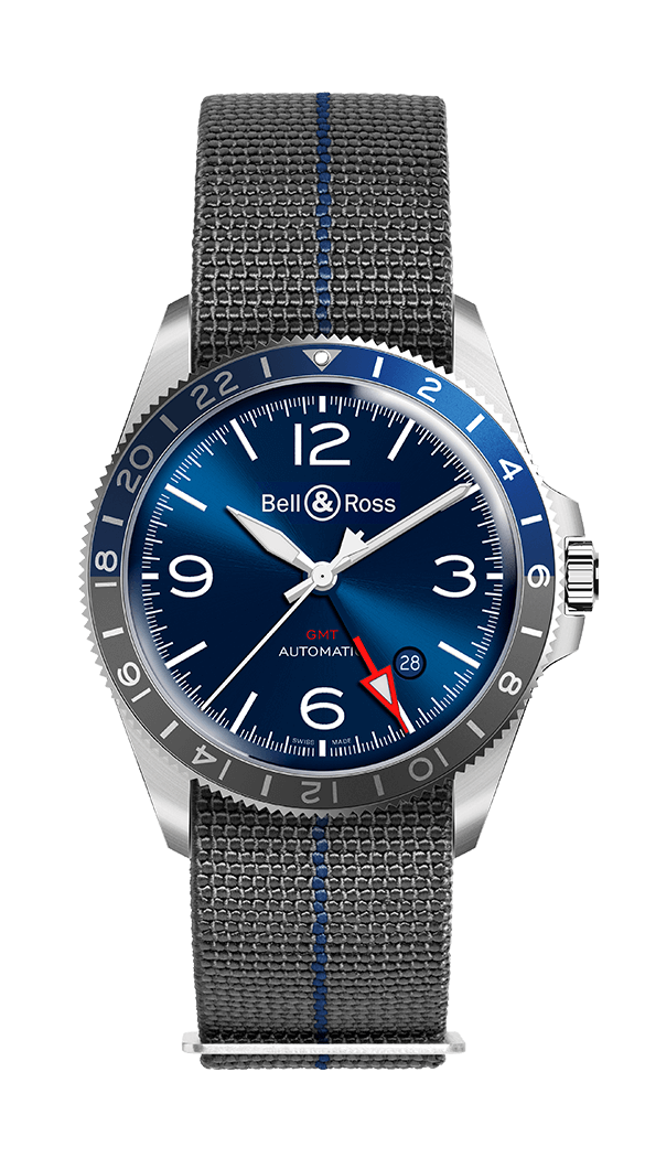 Bell Ross BR V2-93 GMT Bleu Acier