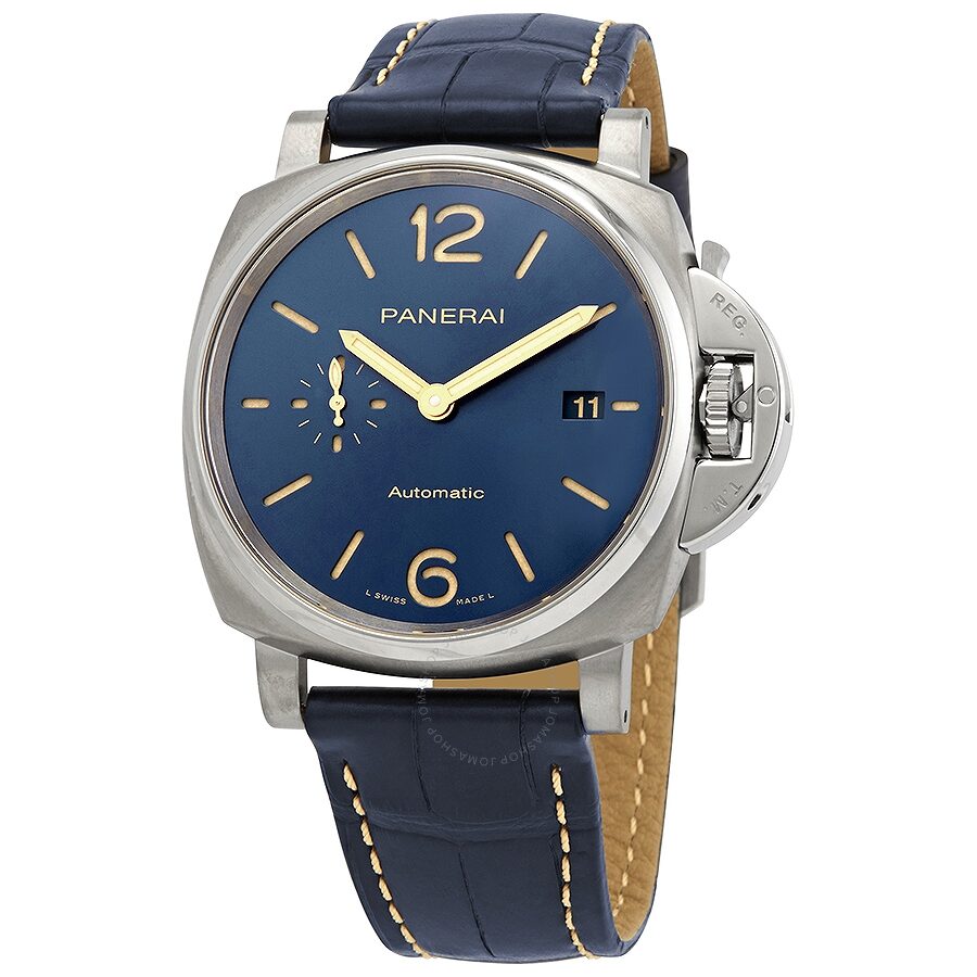 Réplique Montre Panerai Luminor Due 42 mm automatique cadran bleu pour homme - PAM00927