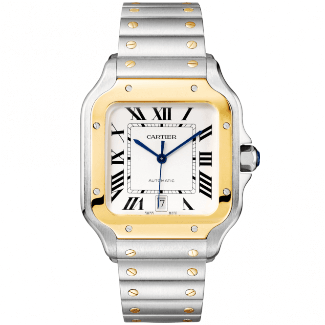 Cartier Santos de Cartier Large Acier Or jaune 18 carats W2SA0009