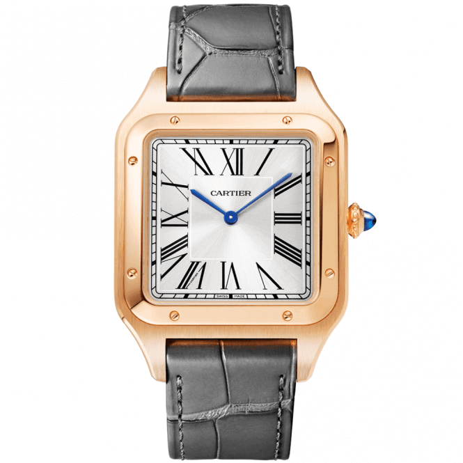 Cartier Santos Dumont XL 18ct Or Rose Cadran Argent WGSA0032