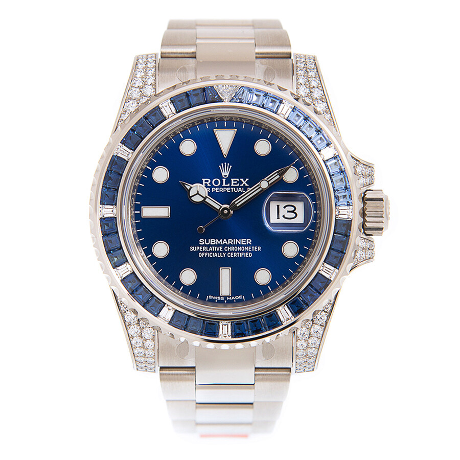 Copie de Montre Rolex Submariner Chronometre Automatique Cadran Bleu Diamant 116659PAVEO