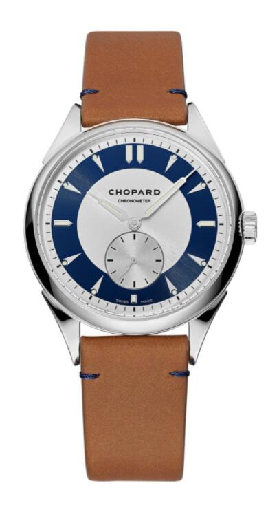 Réplique Chopard L.U.C QF Jubilee Bracelet en acier inoxydable et cuir 168613-3001