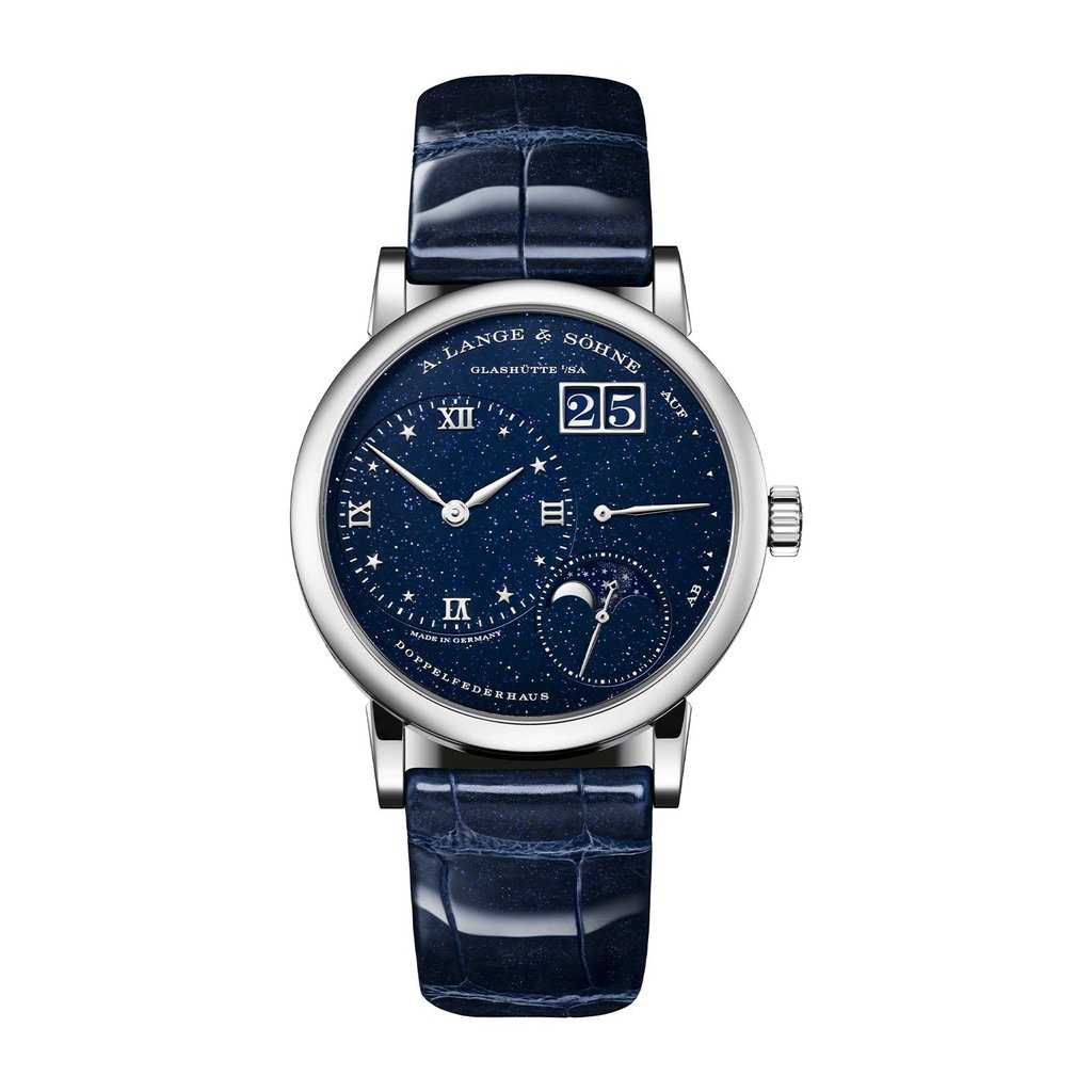 Copie de A. Lange & sohne Little Lange 1 phase de lune cadran bleu 182.086