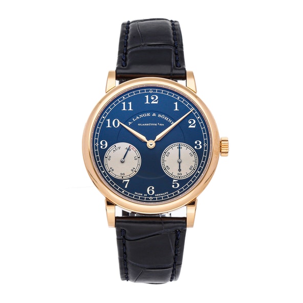 Copie de A. Lange & sohne 1815 Montre mecanique a remontage manuel pour homme avec cadran bleu 234.042