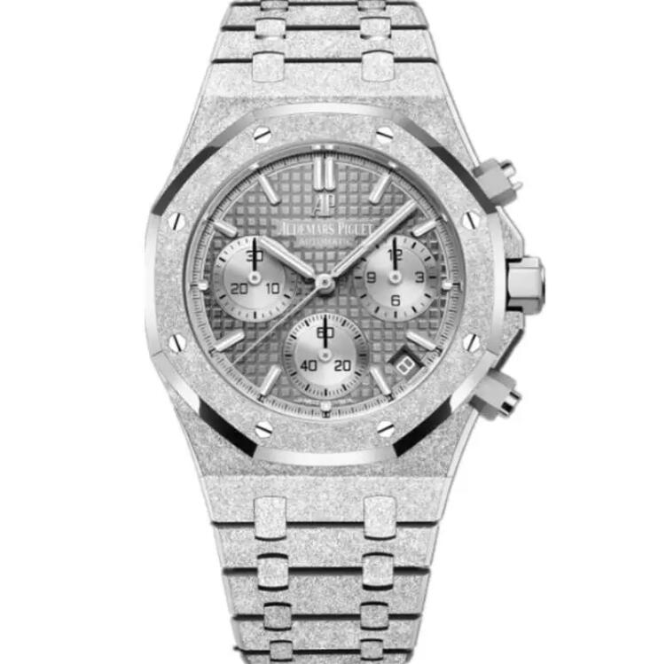 Réplique Audemars Piguet Royal Oak Chronographe 41 Or Blanc Givre 26239BC.GG.1224BC.01