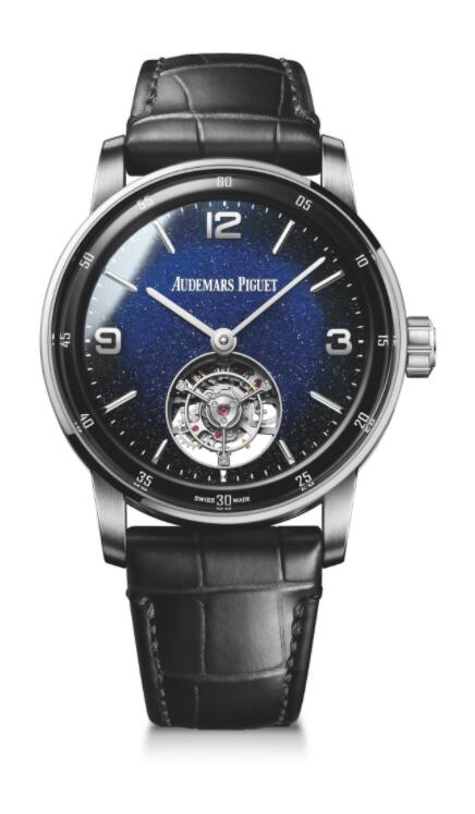 Réplique Audemars Piguet Code 11.59 Tourbillon Automatique Or Gris Bleu Aventurine 26396BC.OO.D002CR.01