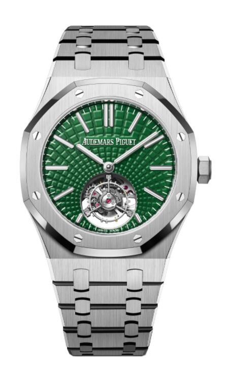 Copie de Audemars Piguet Royal Oak Tourbillon Volant Automatique Vert Titane 26534TI.OO.1220TI.01