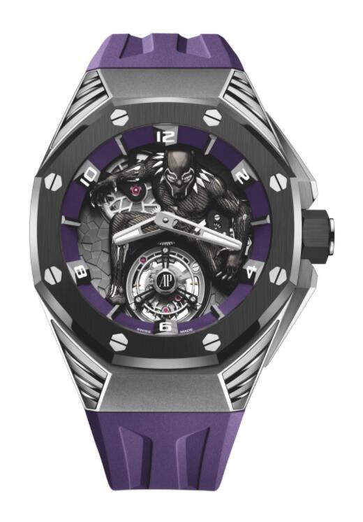 Copie de Audemars Piguet Royal Oak Concept Black Panther Tourbillon Volant 26620IO.OO.D077CA.01