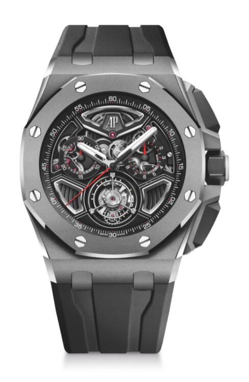 Réplique Audemars Piguet Royal Oak Offshore Tourbillon Volant Automatique Chronographe Titane edition limitee 26622TI.GG.D002CA.01