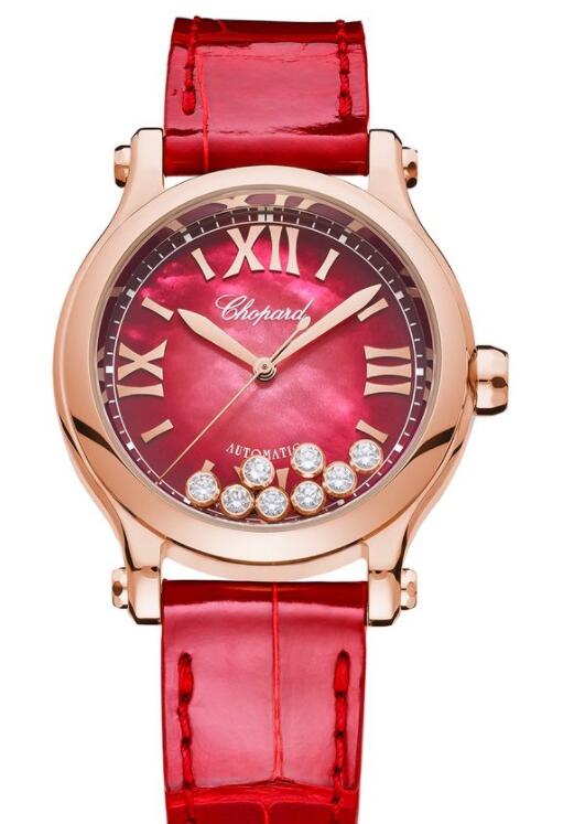 Copie de Chopard Happy Sport Or rose 18 carats Diamant Automatique 275378-5005