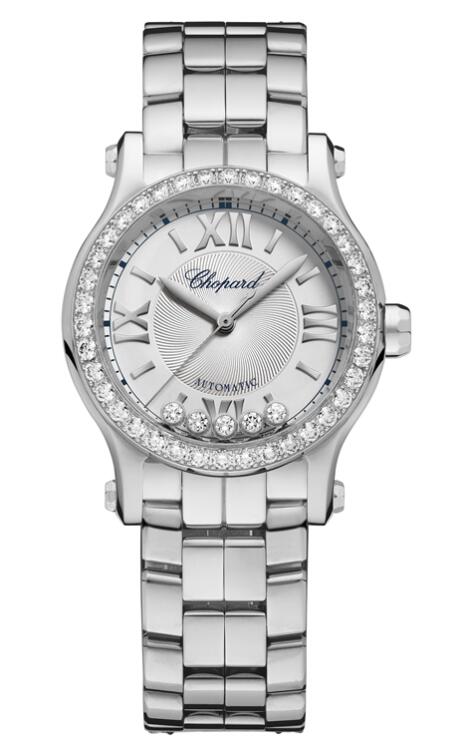 Réplique Chopard Happy Sport Automatique Diamant Cadran Argent Dames 278573-3014