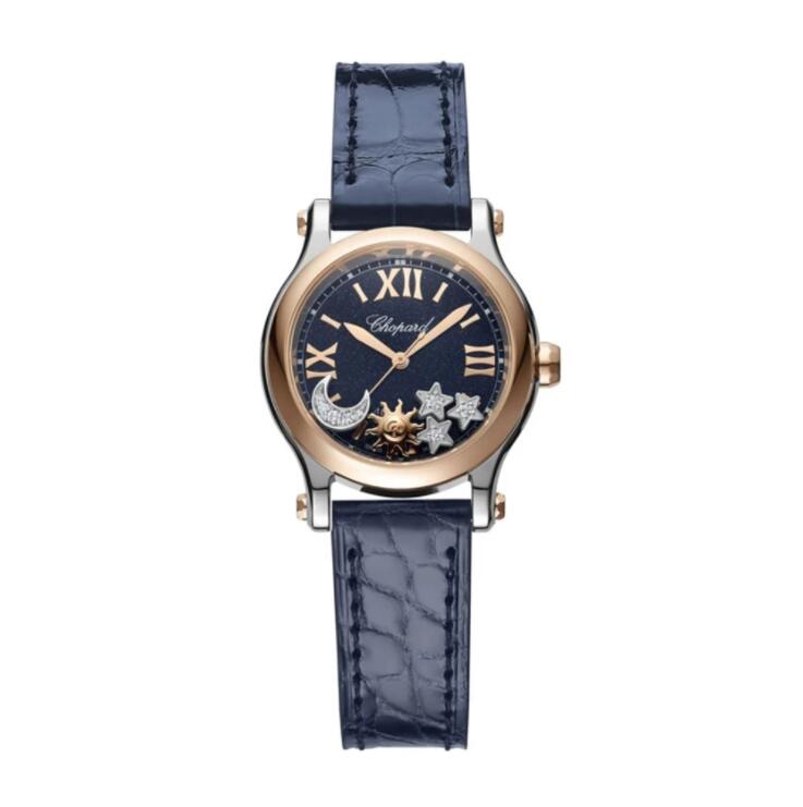 Réplique Chopard Happy Sport 30 mm Sport Soleil Lune Et Etoiles 278573-6027