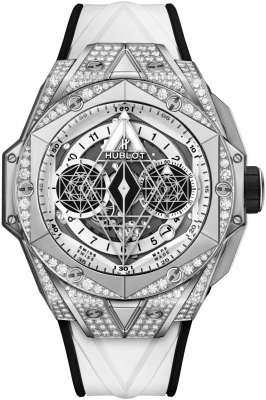 Réplique Hublot Big Bang Sang Bleu II Titane Blanc Pave 418.NX.2001.RX.1604.MXM20