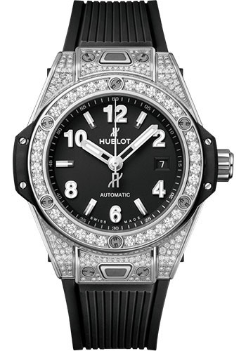 Réplique Hublot Big Bang One Click Acier Pave 33mm Cadran Noir 485.SX.1170.RX.1604