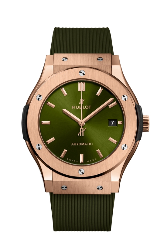 Copie de Hublot Classic Fusion King Or Vert 45mm 511.OX.8980.RX