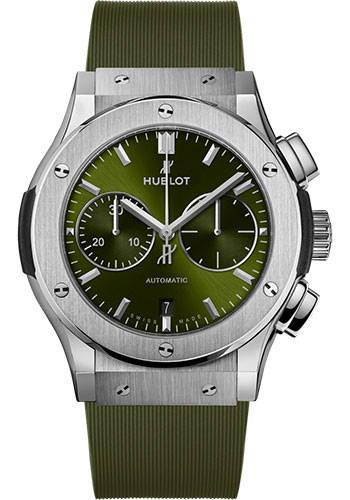 Copie de Hublot Classic Fusion Chronographe Titane Vert 45mm 521.NX.8970.RX