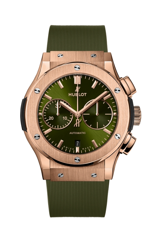 Copie de Hublot Classic Fusion Chronographe King Gold Vert 45mm 521.OX.8980.RX