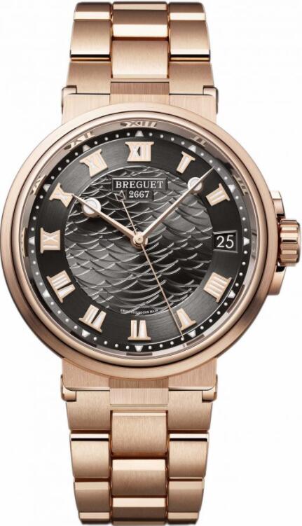 Réplique Breguet Marine 5517 Or Rose 18K 5517BR/G3/RZ0