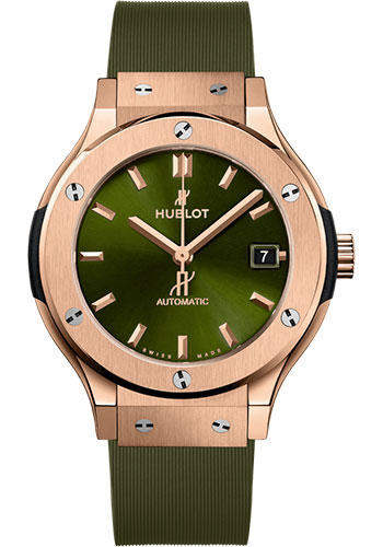 Réplique Hublot Classic Fusion King Or Vert Cadran 38mm 565.OX.8980.RX