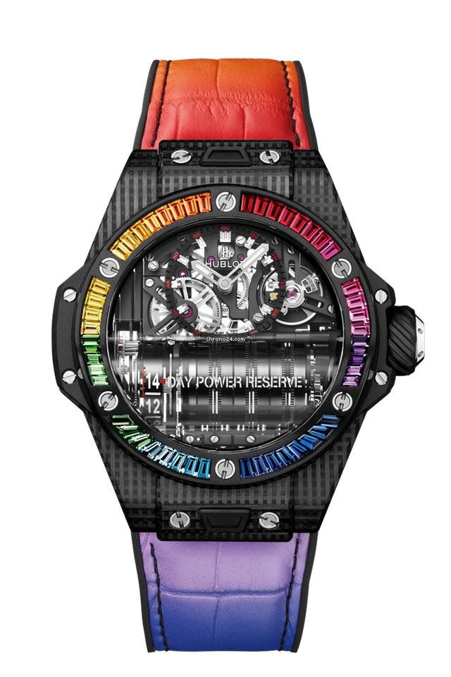 Réplique Hublot Big Bang MP-11 Reserve de marche 14 jours Carbon Rainbow 911.QD.0123.LR.4099