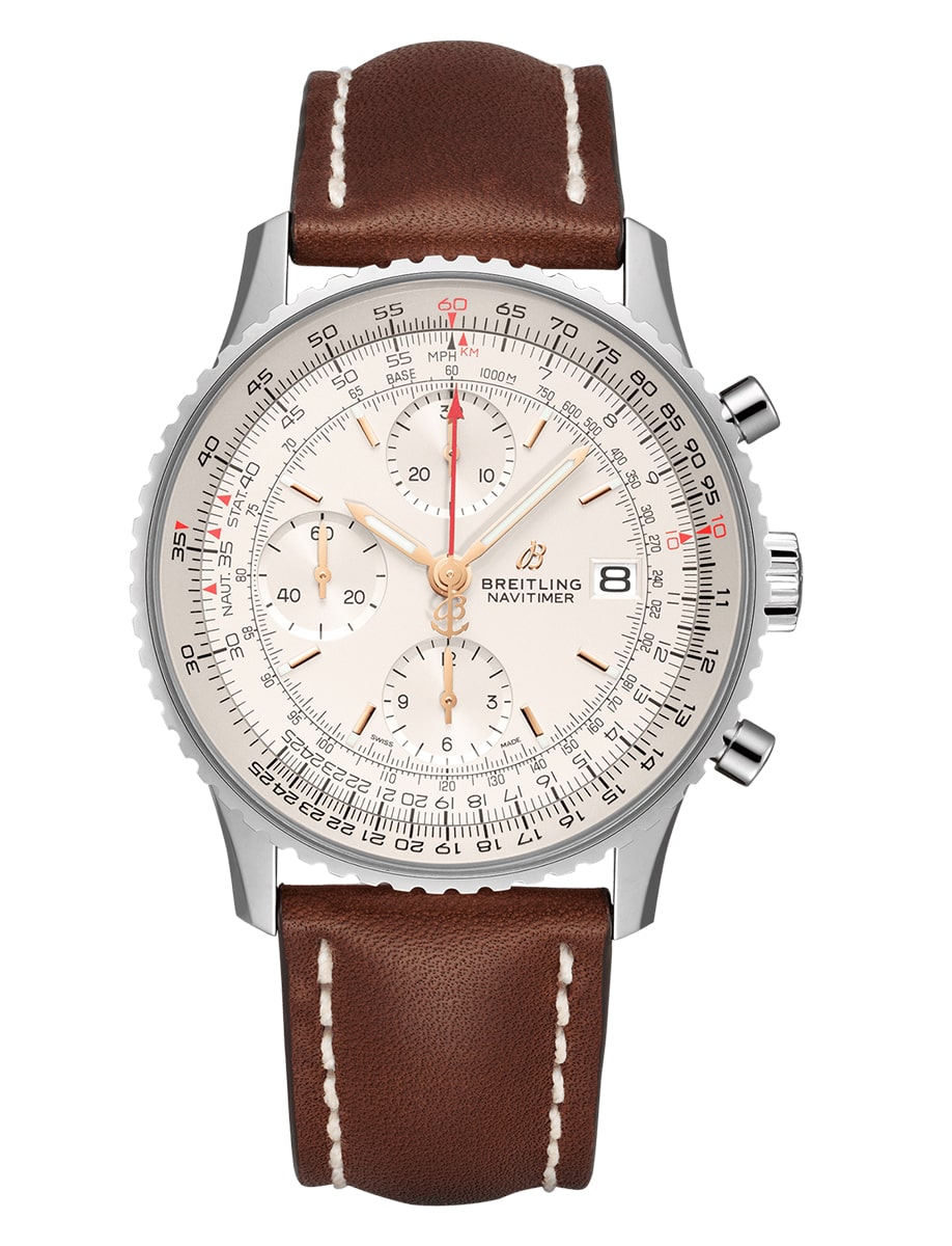 Copie de Breitling Navitimer 1 chronographe automatique cadran argente pour homme A13324121G1X3