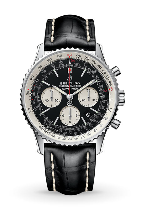 Réplique Breitling Navitimer B01 Chronographe 43 Bracelet Cuir Noir AB0121211B1P2