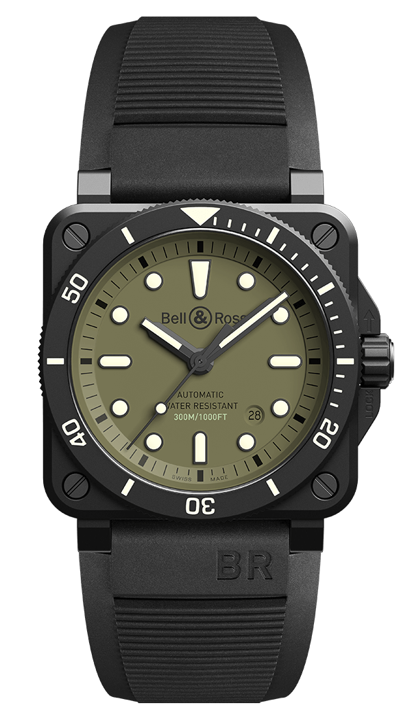 Copie de Bell & Ross Br 03-92 Diver Militaire edition Limitee BR0392-D-KA-CE-SRB