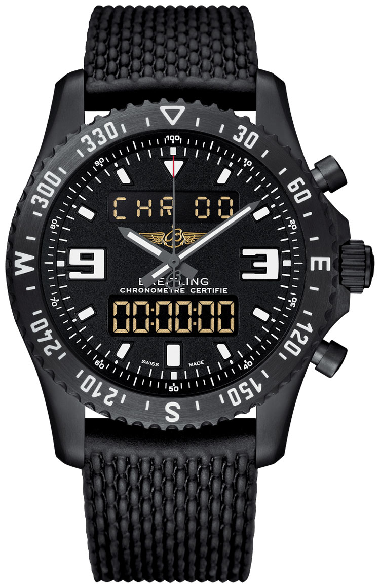Réplique Breitling Chronospace Militaire Alarme Perpetuelle Chronometre Analogique-Numerique a Quartz M78367101B1S1