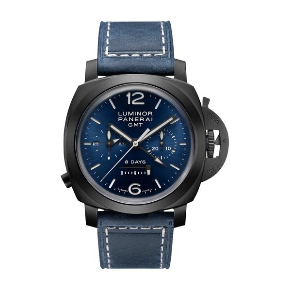 Réplique Réplique Panerai Luminor Chrono Monopulsante 8 Days GMT Blu Notte PAM01135