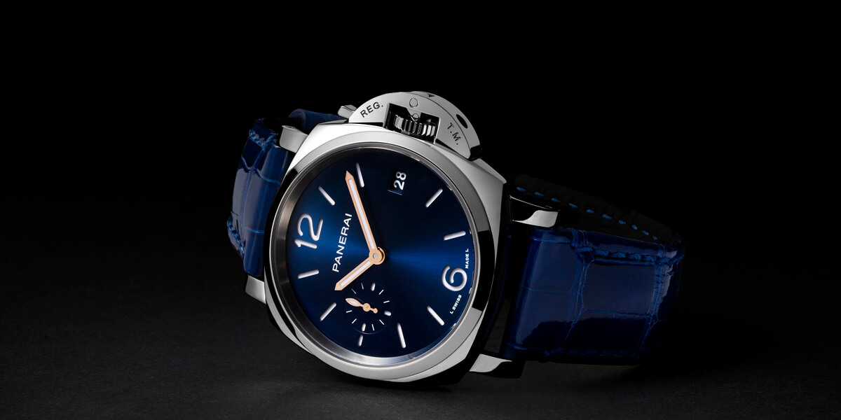 Réplique Panerai Luminor Due Piccolo Due Acier 38mm Cadran Bleu