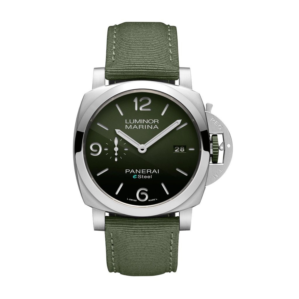 Réplique Réplique Panerai Luminor Acier Inoxydable 44mm Cadran Vert PAM01356