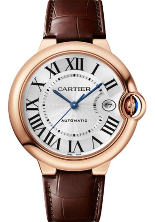 Copie de Cartier Ballon Bleu cadran argente pour homme WGBB0035