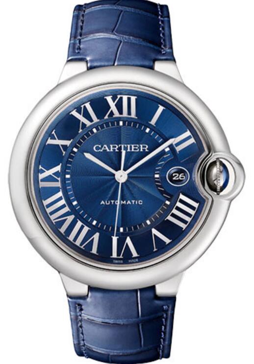 Copie de Cartier Ballon Bleu Automatique Cadran Bleu Montre Homme WSBB0027