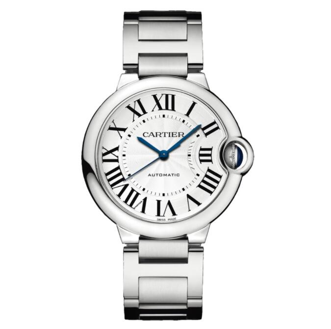 Réplique Cartier Ballon Bleu 36 mm Automatique Cadran Argent Acier Femme WSBB0048