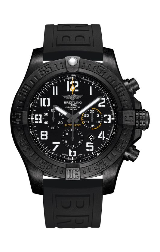 Copie de Breitling Avenger Hurricane Cadran noir Bracelet en caoutchouc noir Homme XB0170E41B1S2